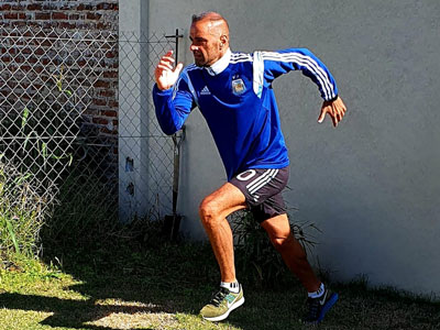 Diego Abal es uno de los árbitros que volvió a los entrenamientos.