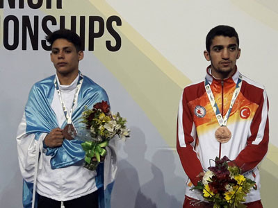 Lautaro Cardoso, el quilmeño que ganó la única medalla argentina en el Mundial.