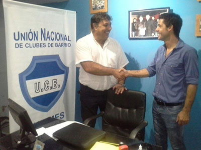 Indycki, titular quilmeño, junto a Claudio Rial, presidente nacional de la UNCB.