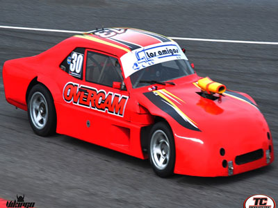 El Chevrolet de Mauro Risso preparado para salir de nuevo a pista.