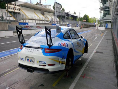 El Porsche de Gini cumplió un buen papel en Monza.