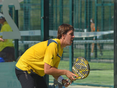 Luciano Capra concentrado durante uno de sus partidos.